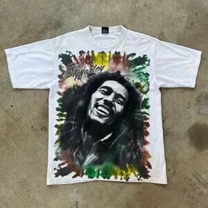 Y2K Bob Marley Big Face T-Shirt XL